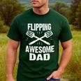Flipping Awesome BBQ Dad Shirt Grilling Father's Day Men's Casual T-Shirt Forest