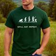 Grill Eat Repeat BBQ Dad Evolution Cookout Men's Casual T-Shirt Forest Grill Eat Repeat BBQ Dad Evolution Cookout Men's Casual T-Shirt Forest