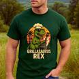 Grilling Dinosaur Grillasaurus T-Rex BBQ Dad Joke Men's Casual T-Shirt Forest