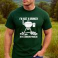 I'm Just A Drinker With A Smoking Problem BBQ Dads Grilling Men's Casual T-Shirt Forest I'm Just A Drinker With A Smoking Problem BBQ Dads Grilling Men's Casual T-Shirt Forest