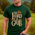 Lord Of The Grill BBQ Daddy Nerd Dad Men's Casual T-Shirt Forest