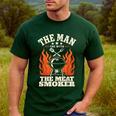 Man Myth Meat Smoker Legend BBQ Dad Men's Casual T-Shirt Forest