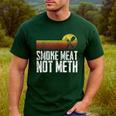 Smoke Meat Not Meth Grilled BBQ Dad Brisket Grilling Men's Casual T-Shirt Forest