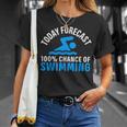 100 Chance Of Swimming Swimmer Swimming T-Shirt Gifts for Her 100 Chance Of Swimming Swimmer Swimming T-Shirt Gifts for Her