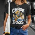Canoe Dogs Golden Retriever Paddling Graphic T-Shirt Gifts for Her