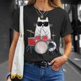 Cat Wearing Sunglasses Playing Drums Drum Kit Musician T-Shirt Gifts for Her Cat Wearing Sunglasses Playing Drums Drum Kit Musician T-Shirt Gifts for Her