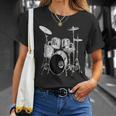 Drums Drum Kit Music T-Shirt Gifts for Her Drums Drum Kit Music T-Shirt Gifts for Her