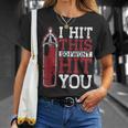 I Hit This So I Won't Hit You Kickboxer Fan Muay Thai Boxing T-Shirt Gifts for Her