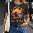 Kayaking Gets Me Wet Kayak Paddling Canoe Adult Joke Sleeveless T-Shirt Gifts for Her