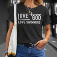Love God Love Swimming Swim With Jesus For Christian Athlete T-Shirt Gifts for Her Love God Love Swimming Swim With Jesus For Christian Athlete T-Shirt Gifts for Her