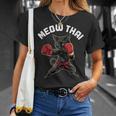 Meow Thai Muay Thai Boxing Cat Martial Arts MMA Boxer T-Shirt Gifts for Her