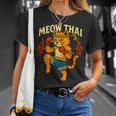 Meow Thai Muay Thai Cat Fighter Pun Dad Joke T-Shirt Gifts for Her