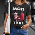 Moo Thai Muay Thai Thai Boxing For Kids Muay Thai Cow T-Shirt Gifts for Her