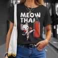 Muay Thai Cat Meow Thai Thai Boxing For Youth Muay Thai T-Shirt Gifts for Her