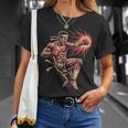 Muay Thai Fighter Southpaw Stance Minimal Silhouette Clean T-Shirt Gifts for Her