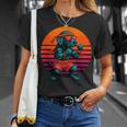 Retro Dog With Gloves Muay Thai Fighter T-Shirt Gifts for Her