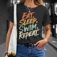 Swimmer Eat Sleep Swim Repeat I Swimming T-Shirt Gifts for Her