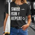 Swimrun Endurance Sports Swimming Running Swim Run T-Shirt Gifts for Her