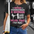 Never Underestimate A Woman Thai Boxing Muay Thai Fighter T-Shirt Gifts for Her Never Underestimate A Woman Thai Boxing Muay Thai Fighter T-Shirt Gifts for Her