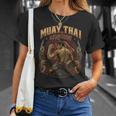Vintage Muay Thai Flag Thailand Thai Boxing Fighter T-Shirt Gifts for Her