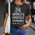 Vintage World'S Okayest Drummer Drum Kit T-Shirt Gifts for Her Vintage World'S Okayest Drummer Drum Kit T-Shirt Gifts for Her