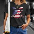 Women's American Flag Drum Kit Patriotic US Drum Art T-Shirt Gifts for Her Women's American Flag Drum Kit Patriotic US Drum Art T-Shirt Gifts for Her