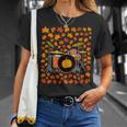 Women's Drum Kit With Leaves Fall Drummer Autumn Musician T-Shirt Gifts for Her Women's Drum Kit With Leaves Fall Drummer Autumn Musician T-Shirt Gifts for Her