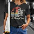 Women's Muay Thai Martial Arts Fighter Retro Vintage Sunset Graphic T-Shirt Gifts for Her