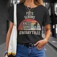 Women's Retro Muay Thai Martial Arts Fighter Graphic T-Shirt Gifts for Her