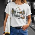 Canoe Ghost Camping Ghost Lake Halloween Spooky Fall Camping T-Shirt Gifts for Her