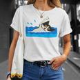Cat Swimming Pool T-Shirt Gifts for Her