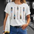 Colorful Painted Oars Paddle Nautical CanoeShirt T-Shirt Gifts for Her