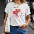 Drum Kit Drummer Band Musical Instrument Rock Music T-Shirt Gifts for Her Drum Kit Drummer Band Musical Instrument Rock Music T-Shirt Gifts for Her