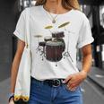 Drummer Drum Kit Raglan Baseball Tee T-Shirt Gifts for Her Drummer Drum Kit Raglan Baseball Tee T-Shirt Gifts for Her