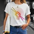Drummer Drumsticks Fist Drum Kit Sweatshirt T-Shirt Gifts for Her