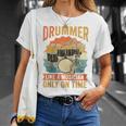 Drummer Like a Musician Only On Time Vintage Sunset Drum Kit Raglan Baseball Tee T-Shirt Gifts for Her Drummer Like a Musician Only On Time Vintage Sunset Drum Kit Raglan Baseball Tee T-Shirt Gifts for Her