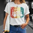 Drumset Cool Retro Vintage Drum Kit Drummer Music Percussion T-Shirt Gifts for Her