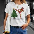 Festive Muay Thai Santa Christmas T-Shirt Gifts for Her