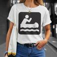 Outdoors Water Sports Canoe Canoeist Raglan Baseball Tee T-Shirt Gifts for Her