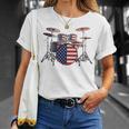USA Patriotic Drum Kit American Flag Drum Set T-Shirt Gifts for Her USA Patriotic Drum Kit American Flag Drum Set T-Shirt Gifts for Her