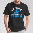 100 Chance Of Swimming Swimmer Swimming T-Shirt Unique Gifts 100 Chance Of Swimming Swimmer Swimming T-Shirt Unique Gifts