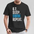 67 Sleep Swim Repeat Swimming Swimmer 67 Meme T-Shirt Unique Gifts