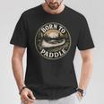 Born To Paddle Canoe Vintage Outdoor Adventure T-Shirt Unique Gifts