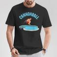 Cannonball Swimming Pool Fun Diving Diver Swimmer Cool T-Shirt Unique Gifts