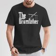 Drummer Humor The Drumfather Drum Kit T-Shirt Unique Gifts