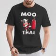 Moo Thai Muay Thai Thai Boxing For Kids Muay Thai Cow T-Shirt Unique Gifts