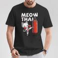 Muay Thai Cat Meow Thai Thai Boxing For Youth Muay Thai T-Shirt Unique Gifts