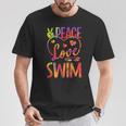 Peace Love Swim Swimming Tie Dye Swimmer Swimming Swim Team T-Shirt Unique Gifts Peace Love Swim Swimming Tie Dye Swimmer Swimming Swim Team T-Shirt Unique Gifts