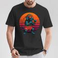 Retro Dog With Gloves Muay Thai Fighter T-Shirt Unique Gifts