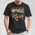 Rowing Canoe Kajak Life Is Better On The River T-Shirt Unique Gifts